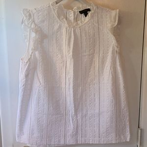 COPY - White eyelet J Crew sleeveless top size 14T